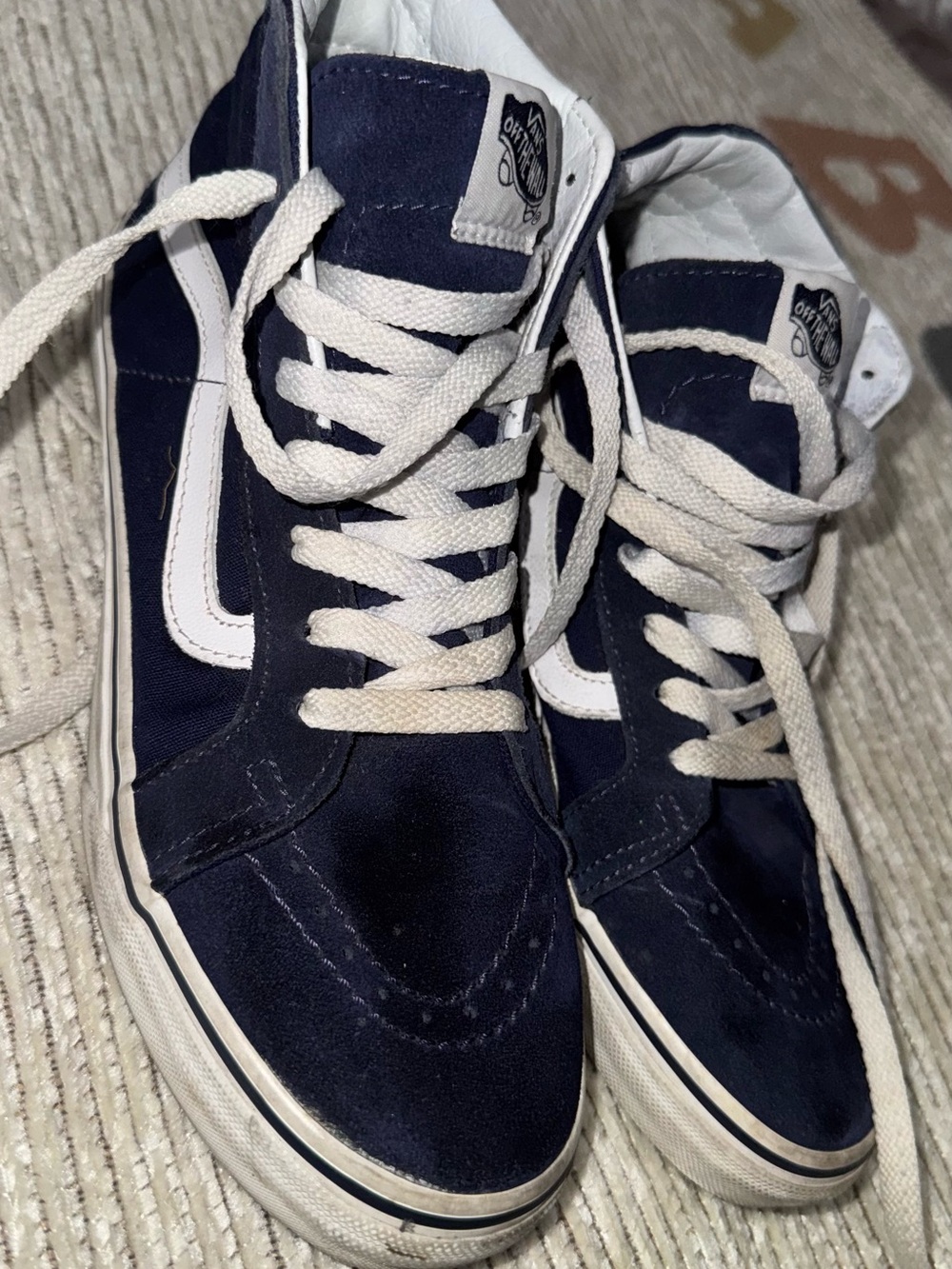 Vans Sk8-Hi Sneakers - Navy and White